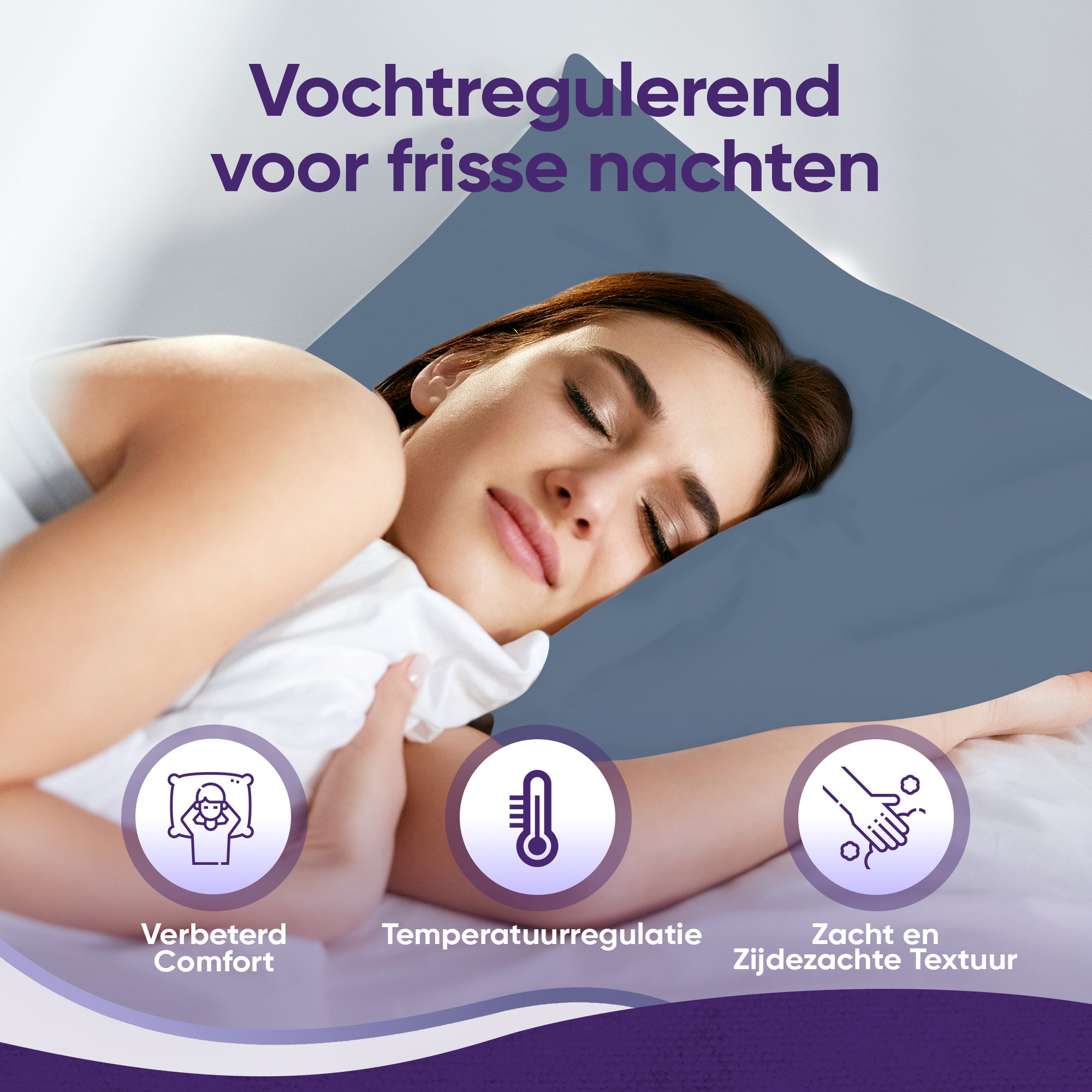 eazydekbed® Kussensloop - Grijs - 60x70 cm - 2 Stuks