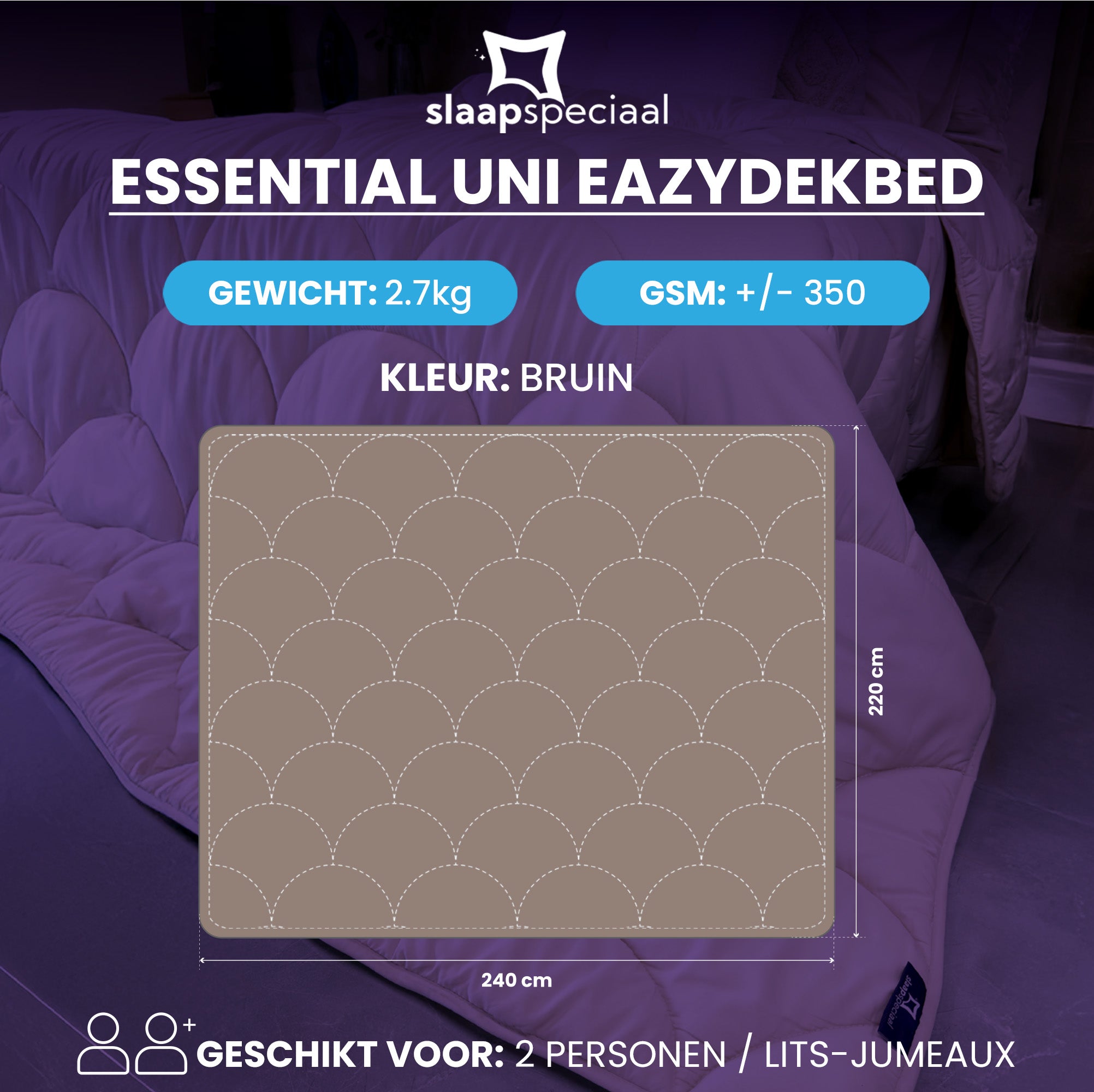 eazydekbed® - All-year - Bruin