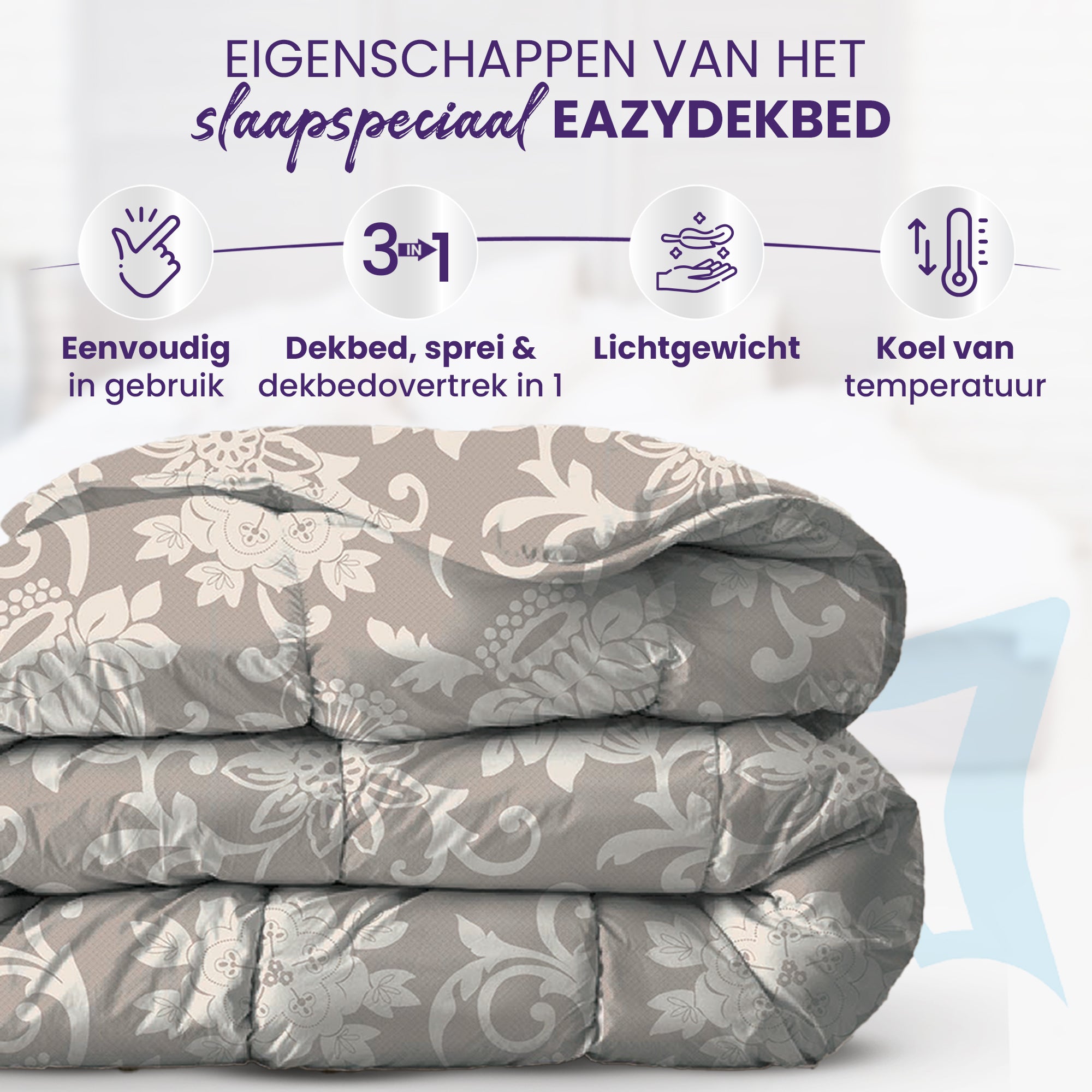 eazydekbed® - Zomerdekbed - Marme + GRATIS kussenslopen