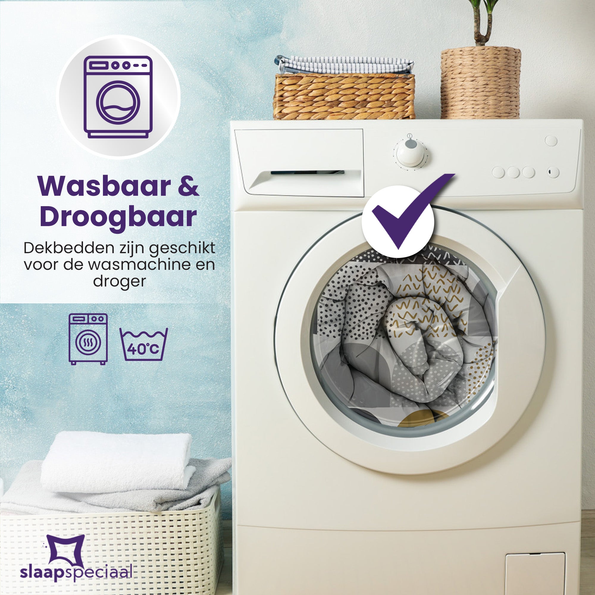 eazydekbed® – Zomerdekbed Katoen – Iglo – Hoesloos & Wasbaar + GRATIS kussenslopen