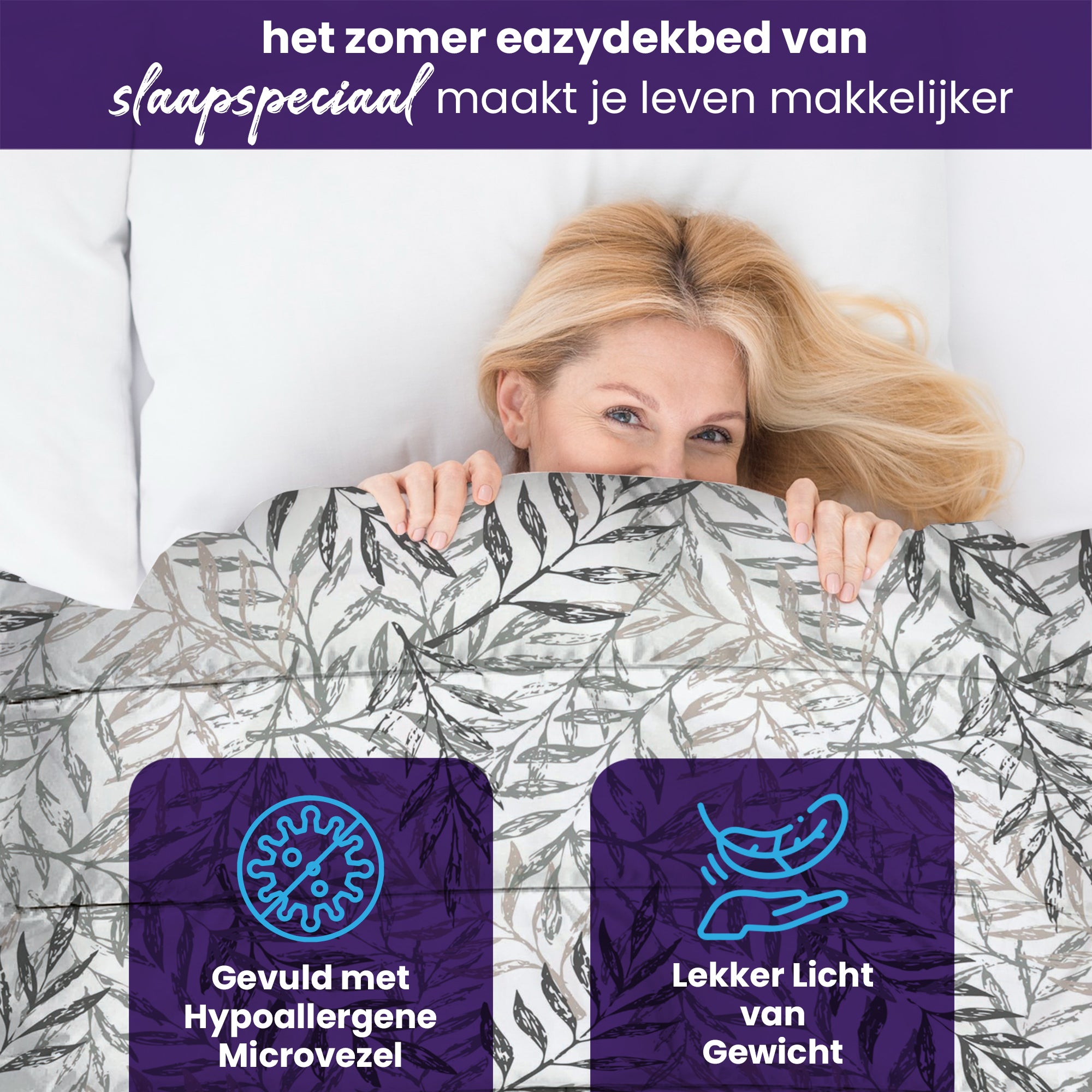 eazydekbed® - Zomerdekbed - Bloomy + GRATIS kussenslopen