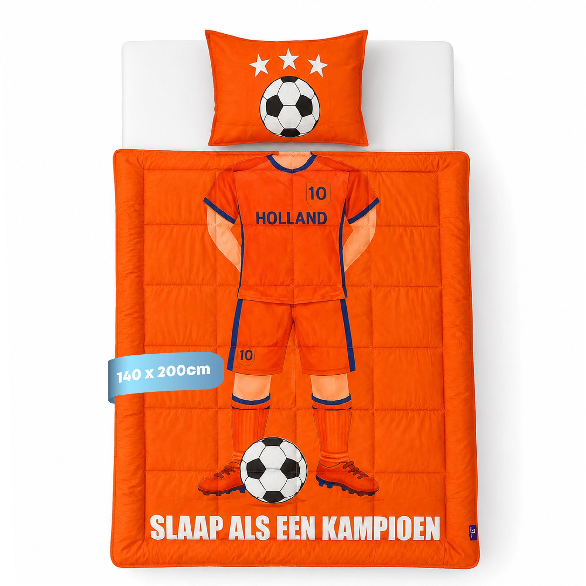 eazydekbed WK-editie – Slaap als een kampioen 140x200 cm – Inclusief Kussensloop