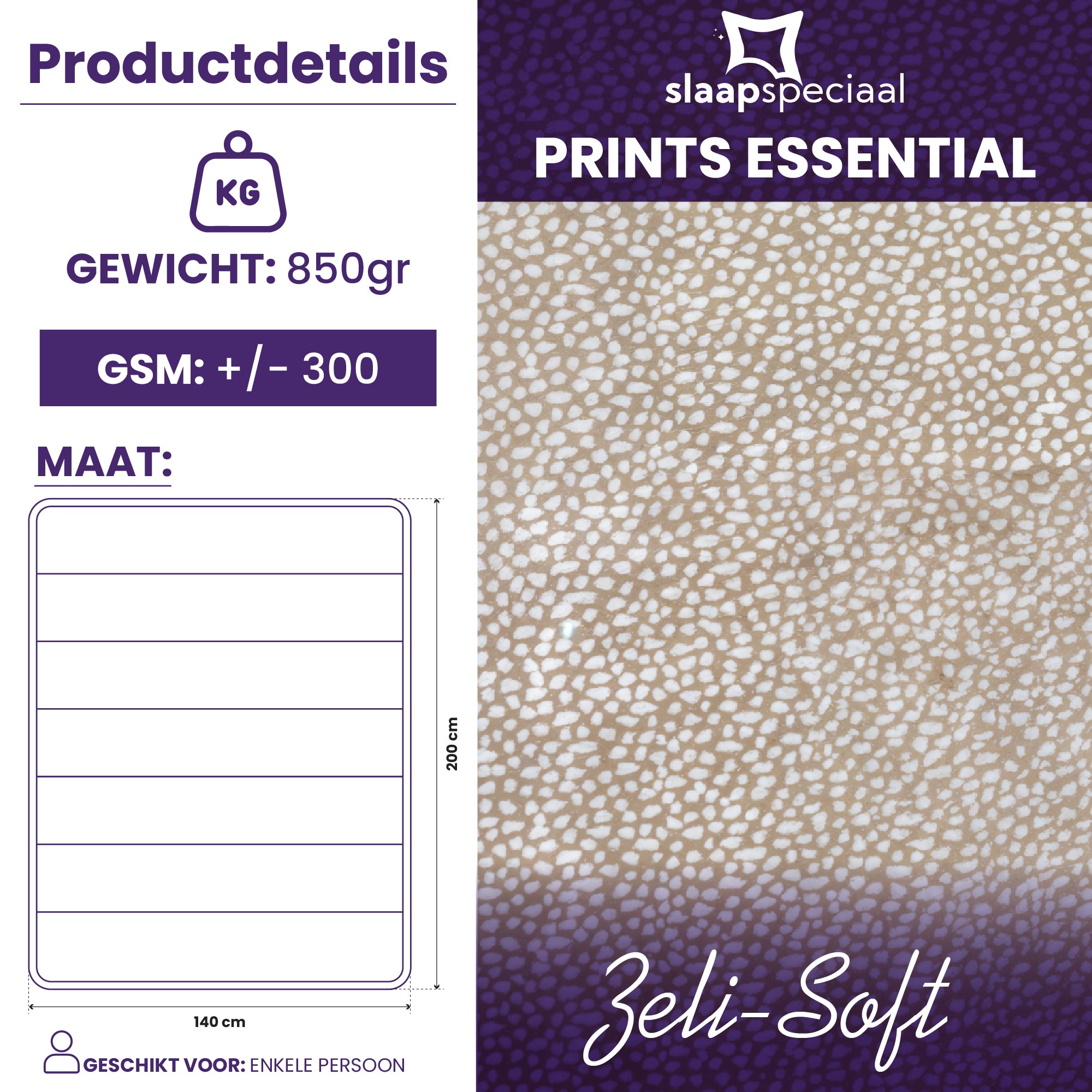 eazydekbed® – Seli Soft - Hoesloos & Wasbaar – Voor het hele jaar