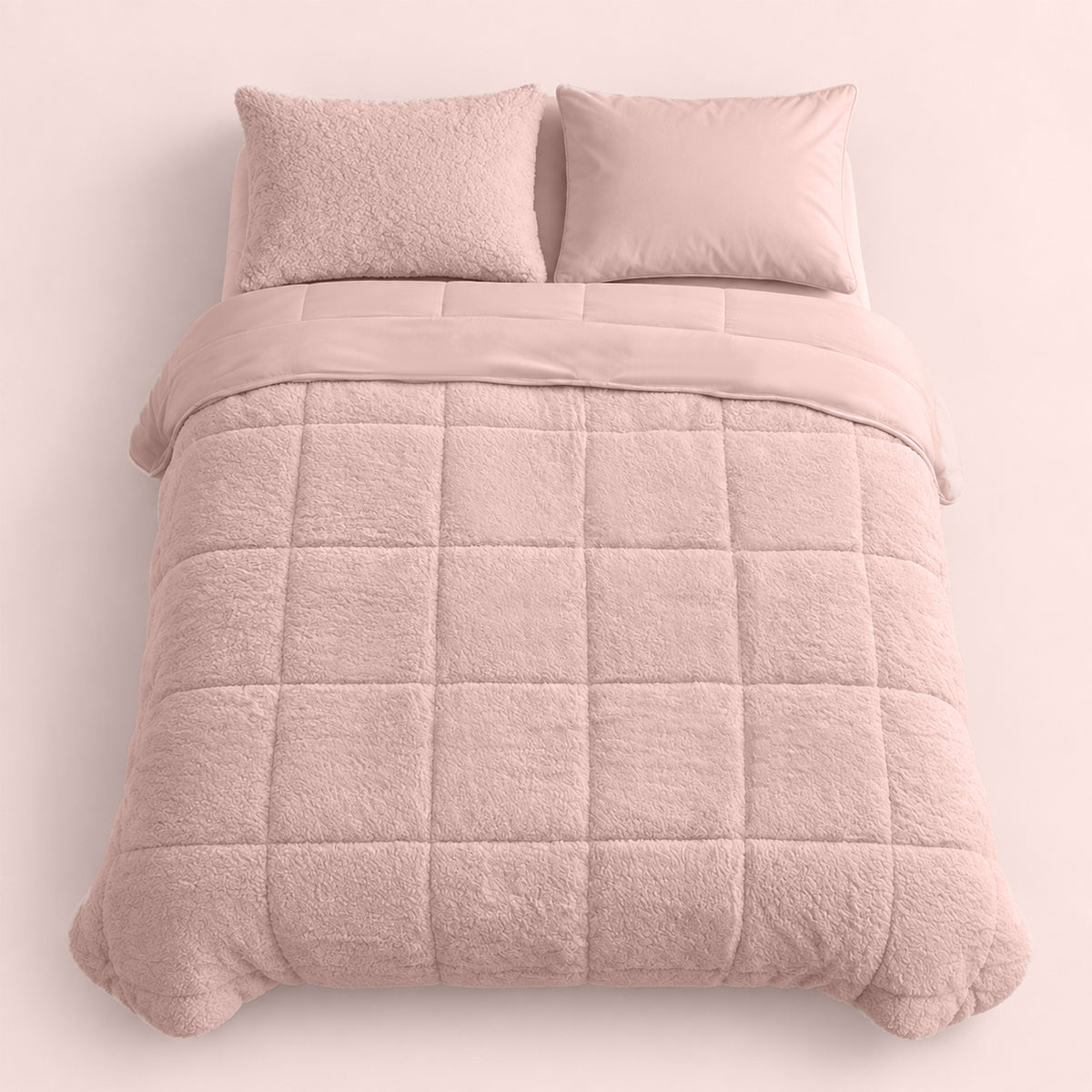 eazydekbed® - Teddy - All Year - Roze