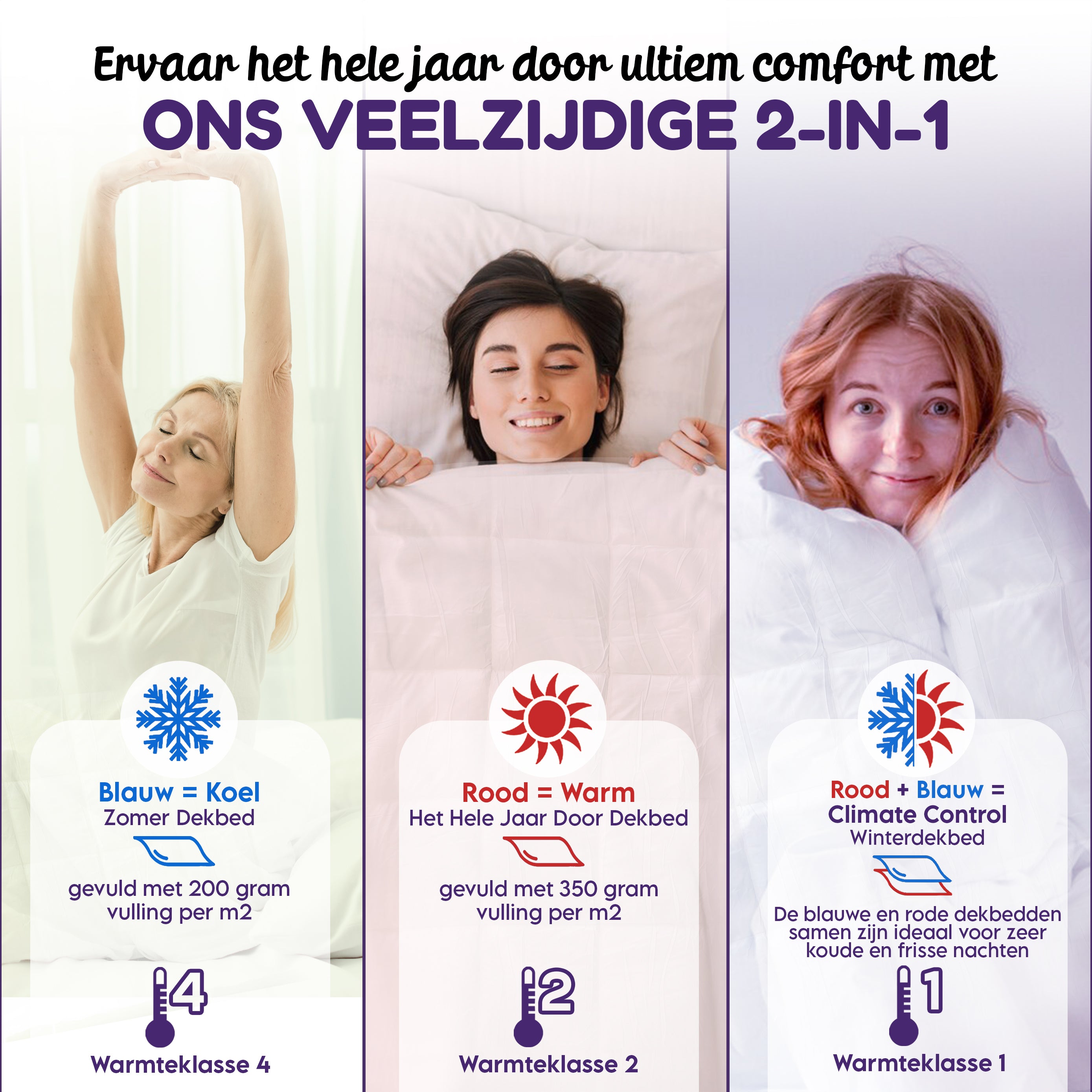Slaapspeciaal - Climate Control Series - Dekbed - 4 Seizoenen Dekbed