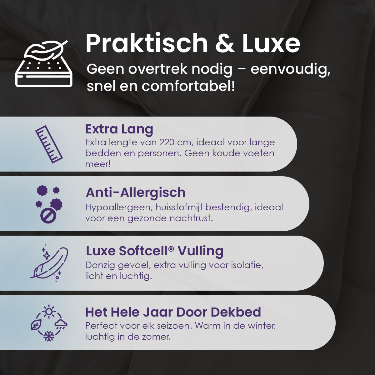 eazydekbed® - All-year - Zwart
