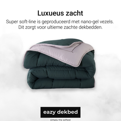 eazydekbed® – Grün/Grau – Ohne Bezug & Waschbar – Für das ganze Jahr 