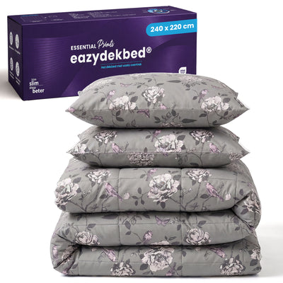 eazydekbed® - All-year - Grey Garden + Kussenslopen