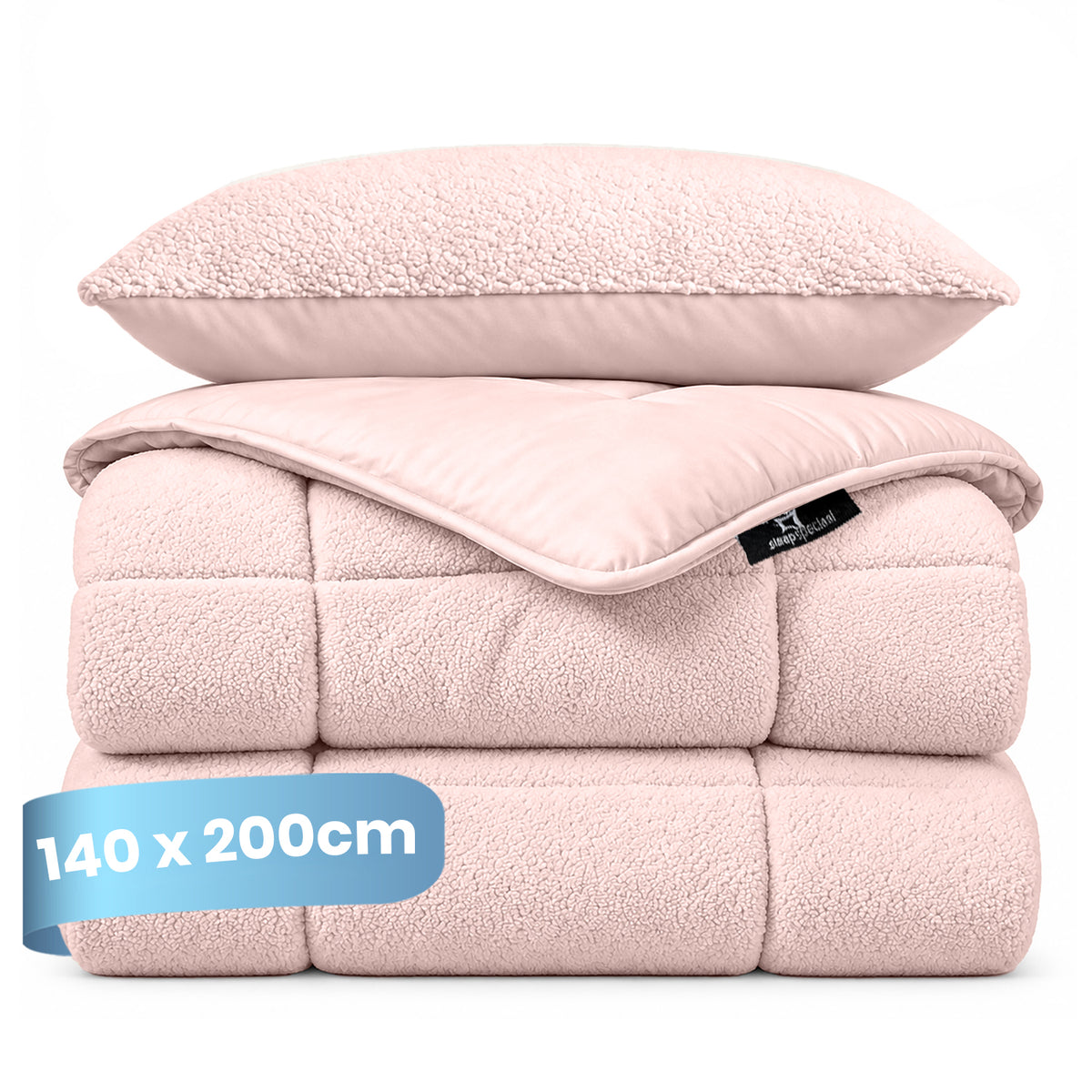 eazydekbed® - Teddy - All Year - Roze