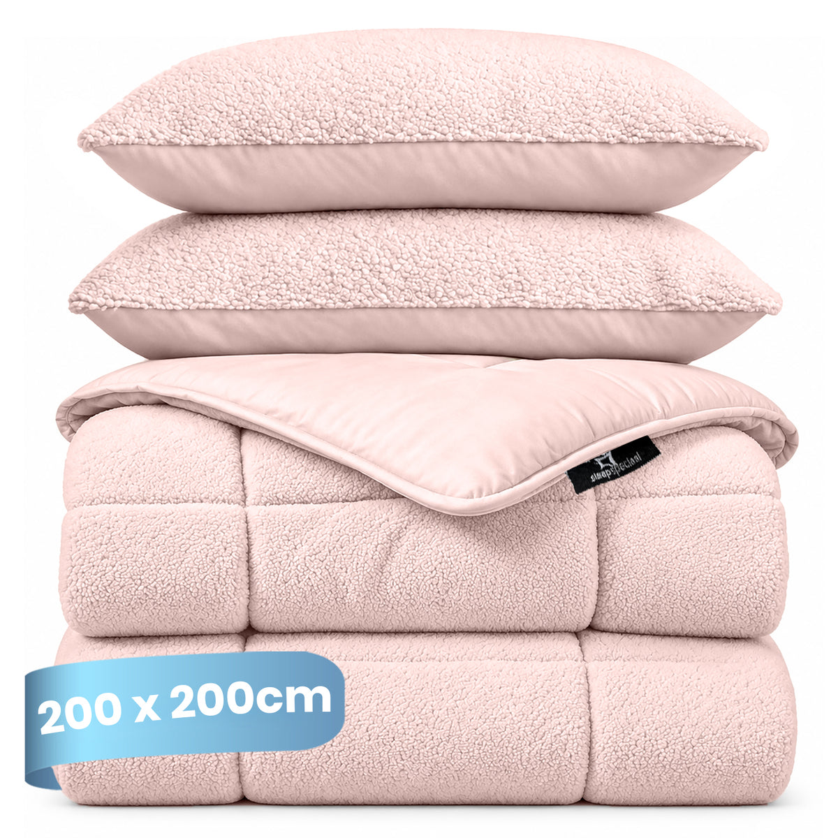 eazydekbed® - Teddy - All Year - Roze