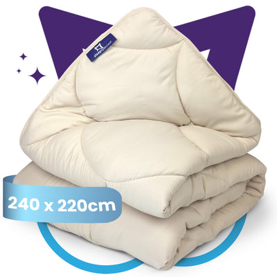 eazydekbed® – Beige – Bezuglos & Waschbar – Für das ganze Jahr