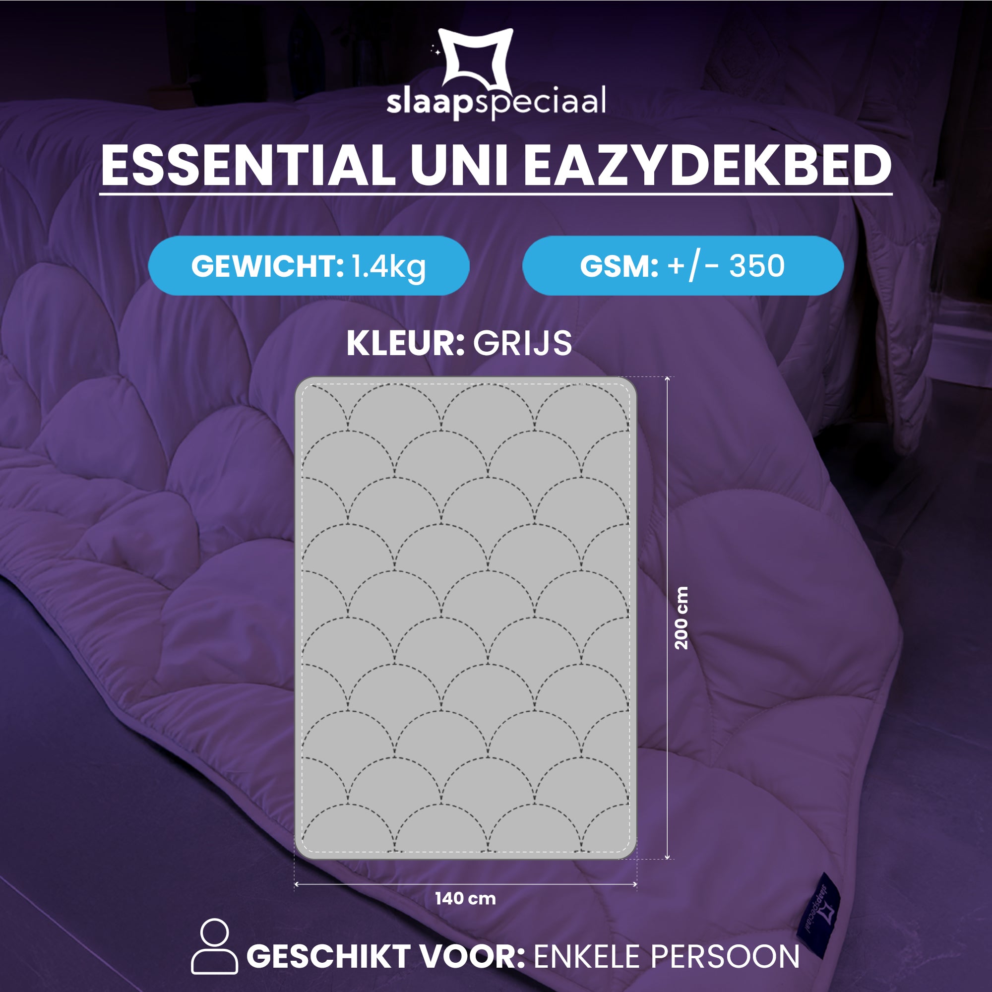 eazydekbed® - All-year - Grijs