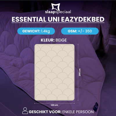 eazydekbed® – Beige – Bezuglos & Waschbar – Für das ganze Jahr