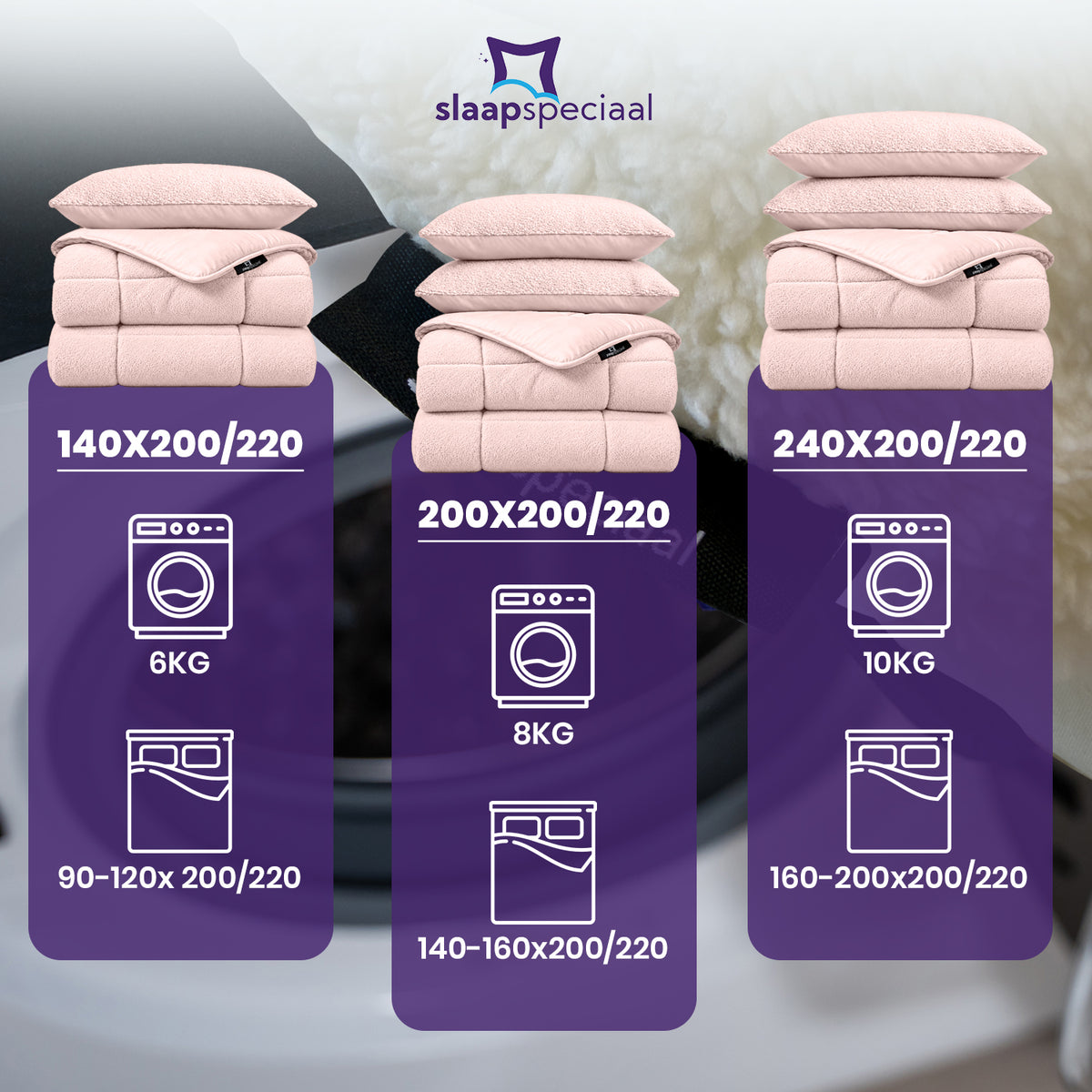eazydekbed® - Teddy - All Year - Roze