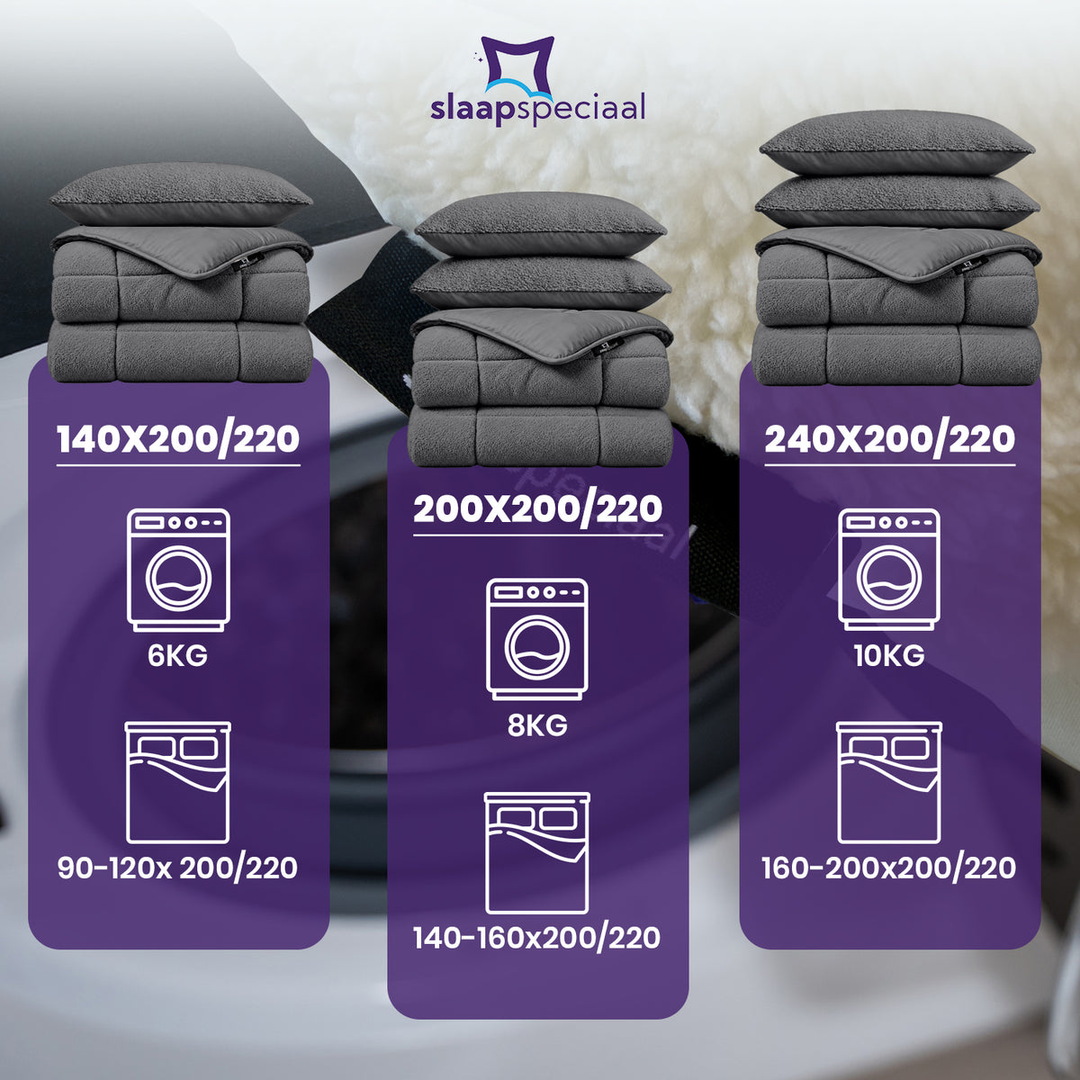 eazydekbed® - Teddy - All Year - Antraciet