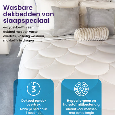 eazydekbed® – Beige – Bezuglos & Waschbar – Für das ganze Jahr