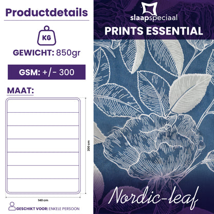eazydekbed® – Nordic Leaf - Hoesloos & Wasbaar – Voor het hele jaar