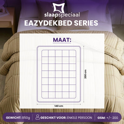 eazydekbed® - Zomerdekbed - Taupe Stripe