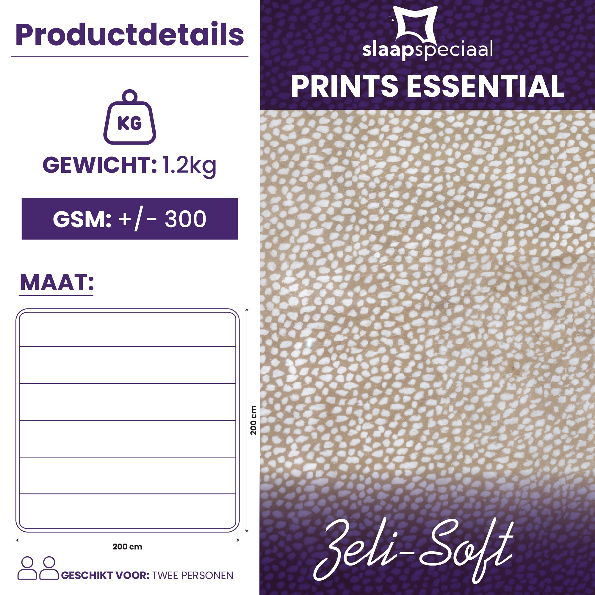 eazydekbed® – Seli Soft - Hoesloos & Wasbaar – Voor het hele jaar