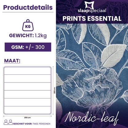 eazydekbed® – Nordic Leaf - Hoesloos & Wasbaar – Voor het hele jaar