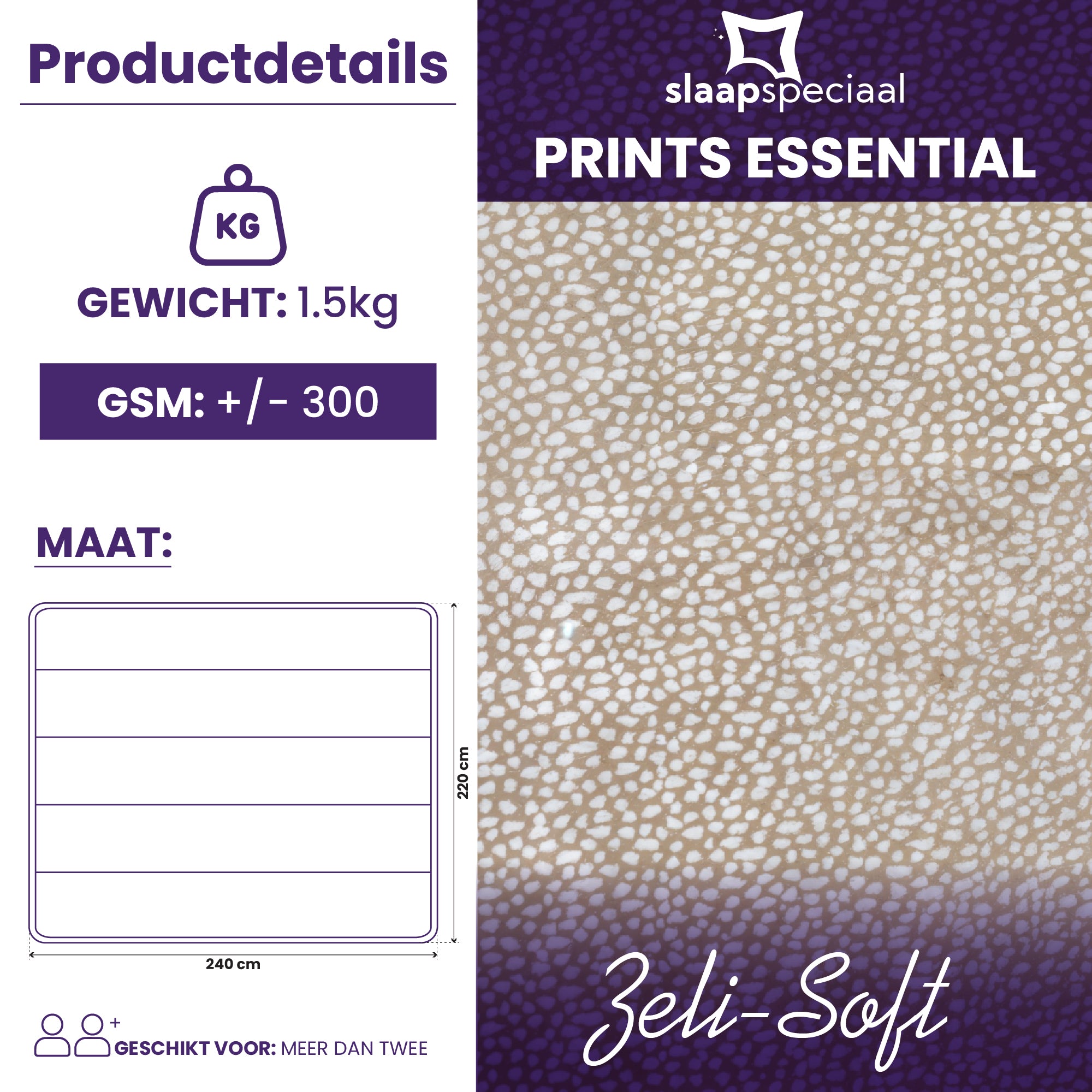 eazydekbed® – Seli Soft - Hoesloos & Wasbaar – Voor het hele jaar