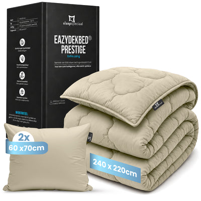 eazydekbed® - All-year - Prestige Sand + Kussenslopen - 100% Katoen