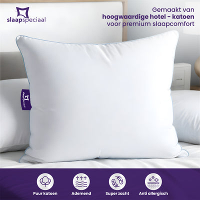 Hoofdkussen - Set van 2 - 60x70 cm - Navulbaar