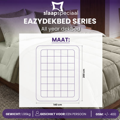 eazydekbed® - All-year  - Ivoor/Taupe + Kussenslopen