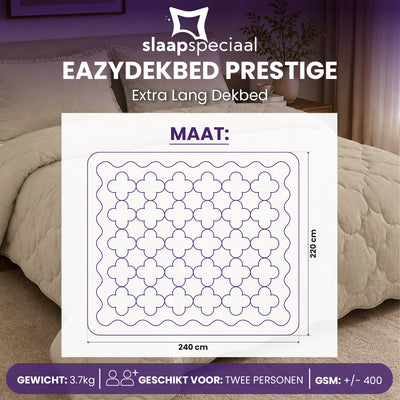 eazydekbed® - All-year - Prestige Sand + Kussenslopen - 100% Katoen