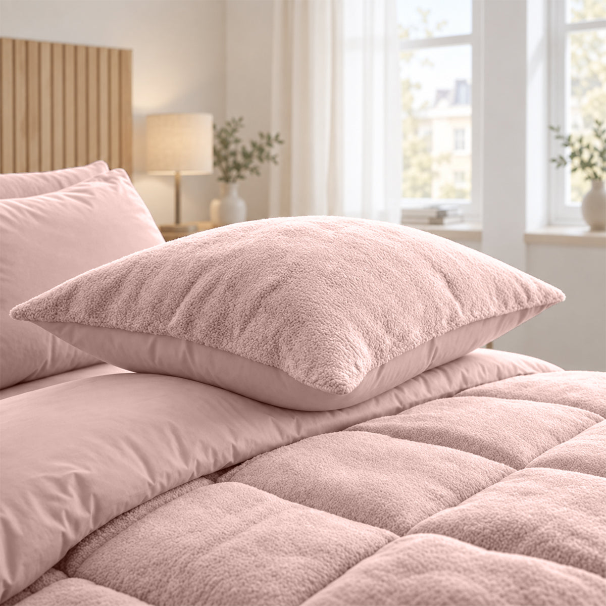 eazydekbed® - Teddy - All Year - Roze