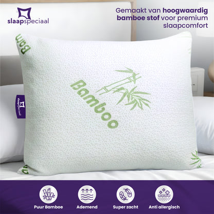 Slaapspeciaal Bamboe Hoofdkussen - 50x70 cm - Navulbaar