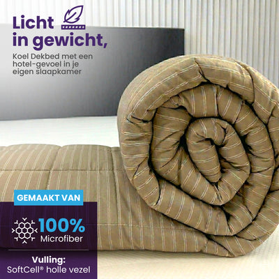 eazydekbed® - Zomerdekbed - Taupe Stripe