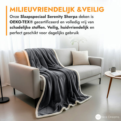 Sherpa Plaid - Extra Dikke Deken - Antraciet