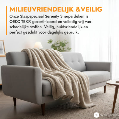 Sherpa-Karo – Extra dicke Sherpa-Decke – Besonders weich, warm und luxuriös – 150 x 200 cm – Taupe