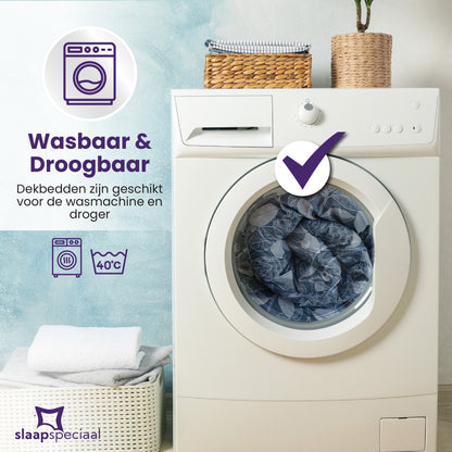 eazydekbed® – Nordic Leaf - Hoesloos & Wasbaar – Voor het hele jaar