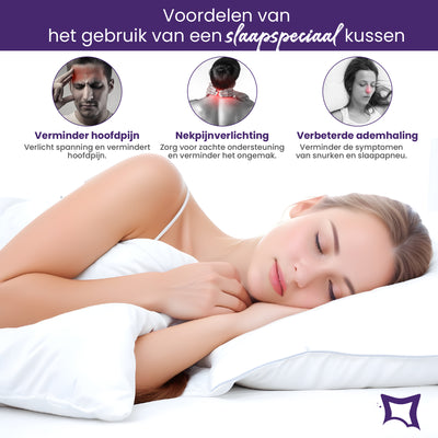 Hoofdkussen - Set van 2 - 60x70 cm - Navulbaar