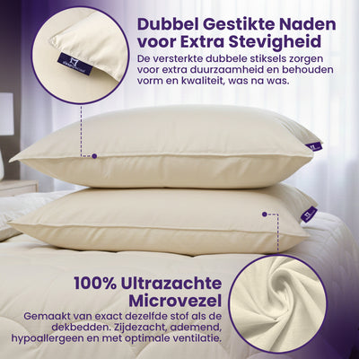 Essential Kussensloop - Beige - 2 Stuks