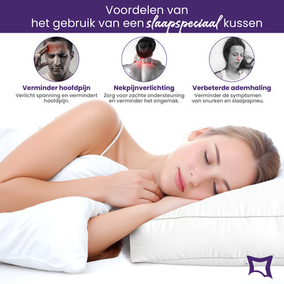 Hoofdkussen - Set van 2 - 50x60x10 cm - Navulbaar