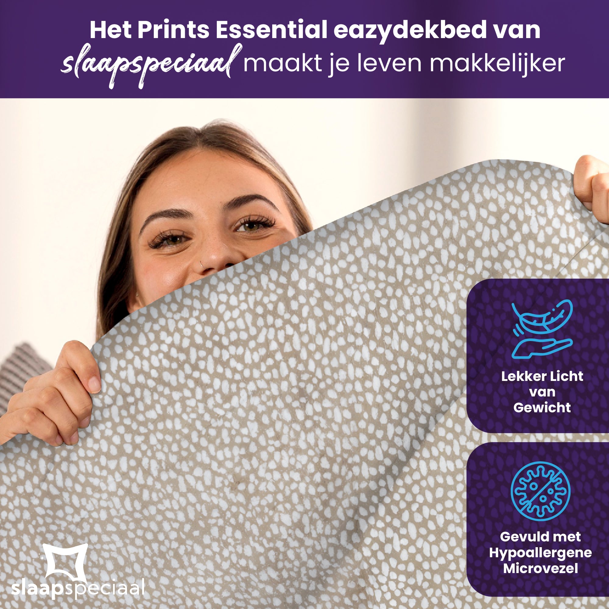 eazydekbed® – Seli Soft - Hoesloos & Wasbaar – Voor het hele jaar