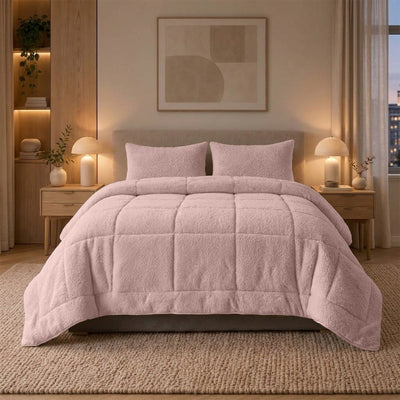 eazydekbed® - Teddy - All Year - Roze