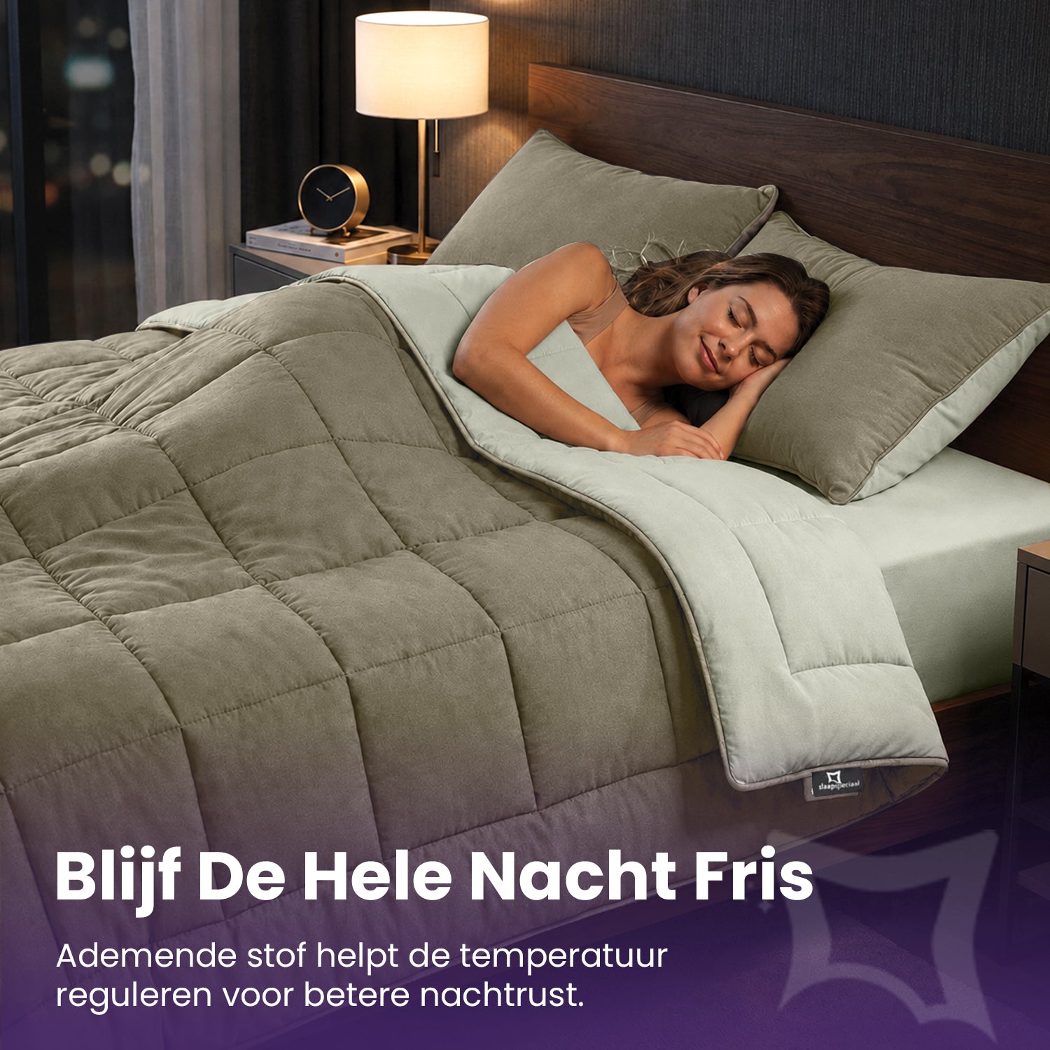 eazydekbed® - All-year  - Ivoor/Taupe + Kussenslopen