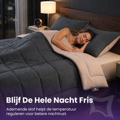 eazydekbed® – Anthrazit/Creme – Ohne Bezug & Waschbar – Für das ganze Jahr