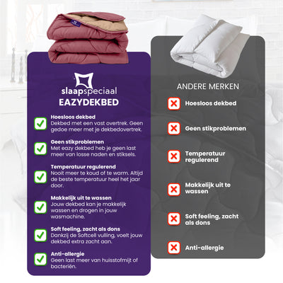 eazydekbed® - Zomerdekbed - Rose/Taupe