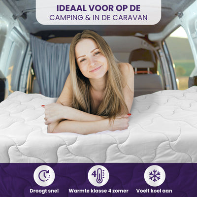 eazydekbed® Sommer-Bettdecke - Weiß - Ohne Bezug & Waschbar