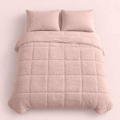 eazydekbed® - Teddy - All Year - Roze
