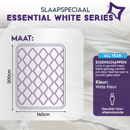 Slaapspeciaal Essential - White Series - All Year Dekbed Wit