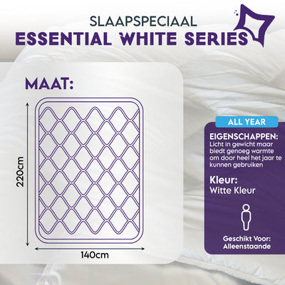 Sleep Special Essential – Weiße Serie – Ganzjahres-Bettdecke Weiß