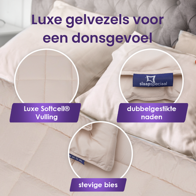 eazydekbed® – Beige – Bezuglos & Waschbar – Für das ganze Jahr