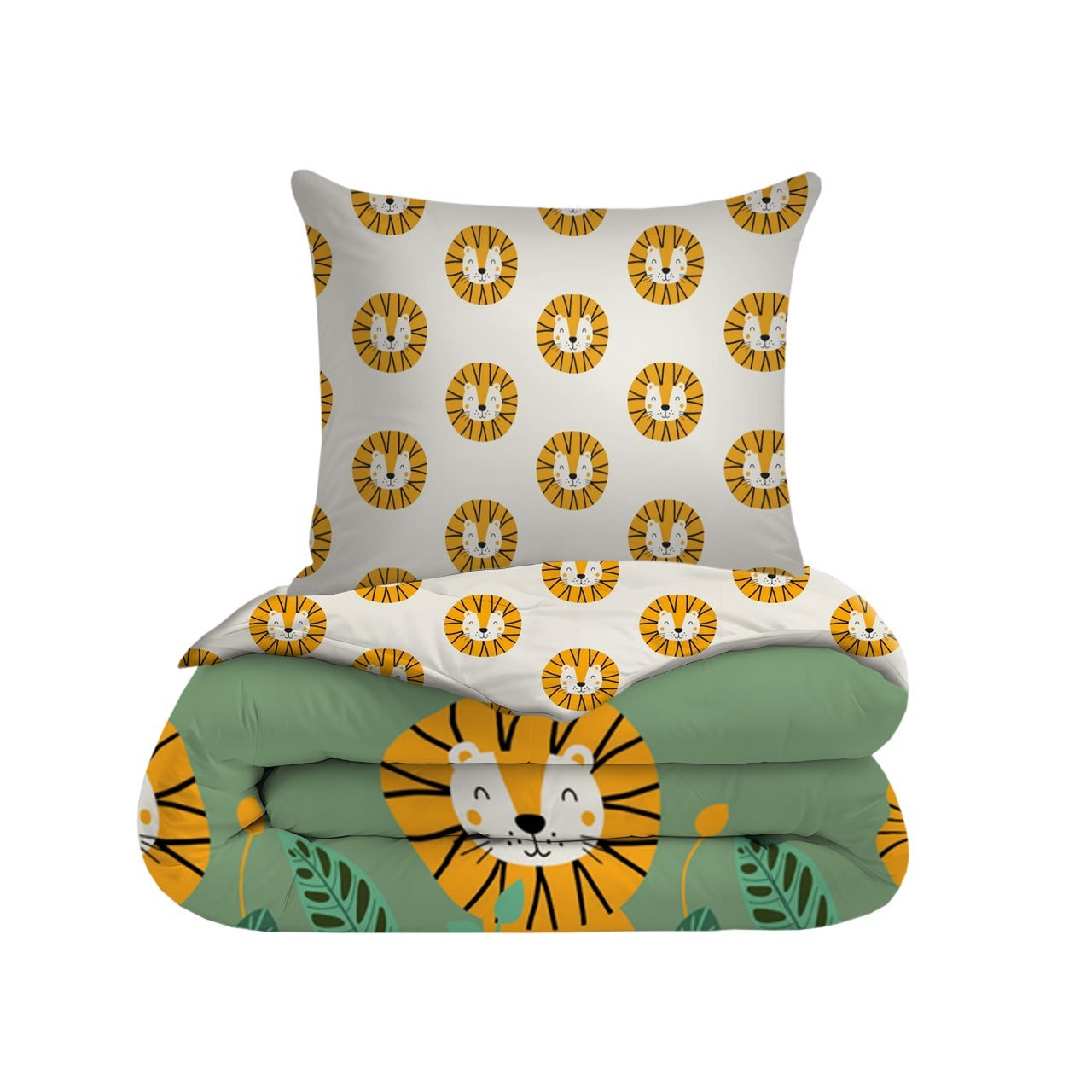 eazydekbed® Kinderdekbed 140x200 cm – Wild – Hoesloos & Wasbaar – Voor het hele jaar – 100% katoen + GRATIS kussensloop