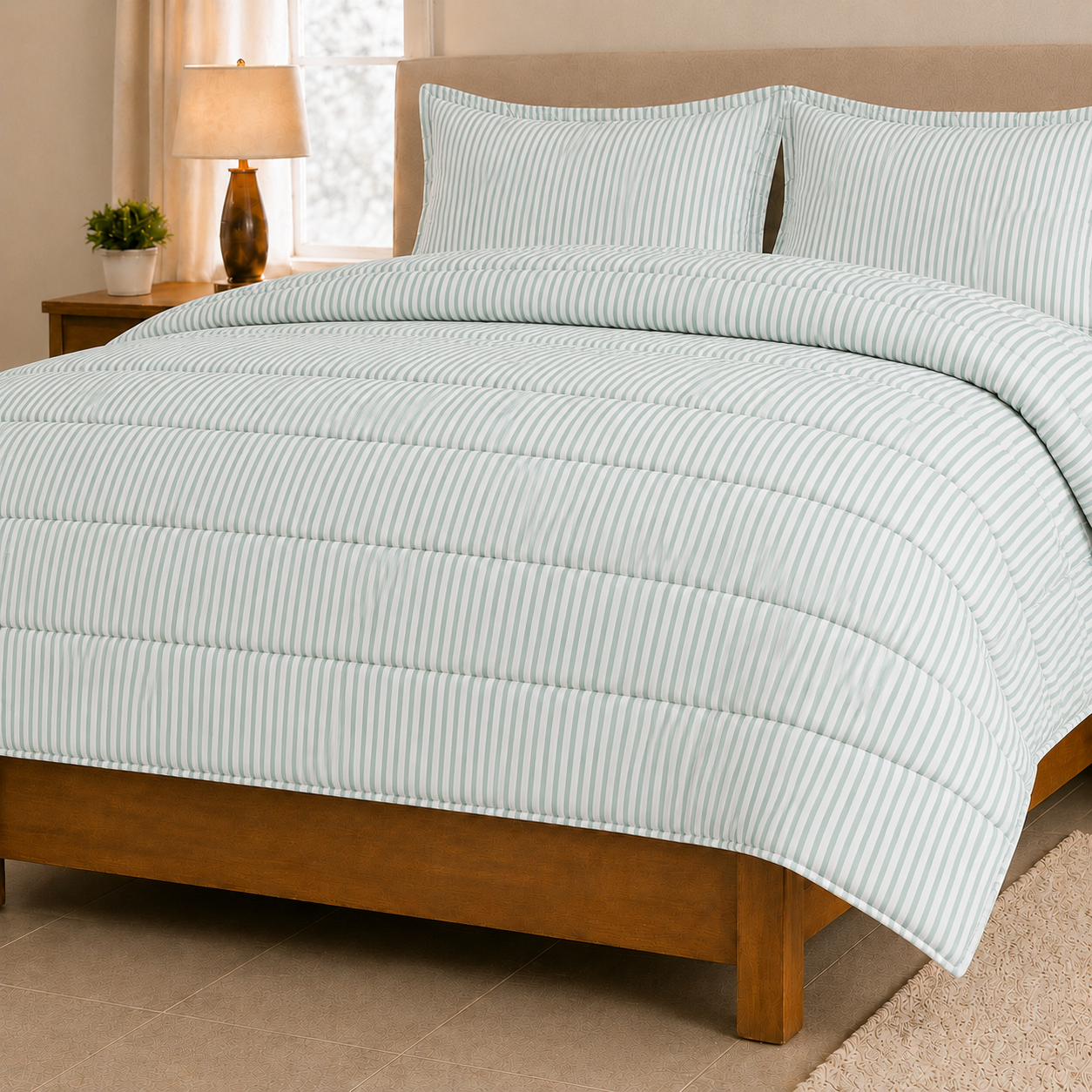 eazydekbed® – Sommer-Bettdecke aus Baumwolle – Brio – ohne Bezug & waschbar + GRATIS Kissenbezüge